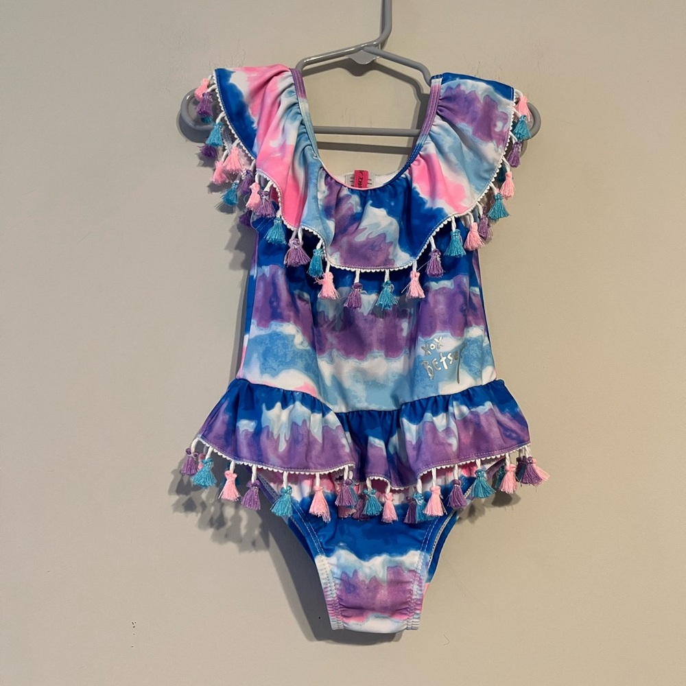 Betsey Johnson Kids Swim One Piece - Blue, Pink, Purple